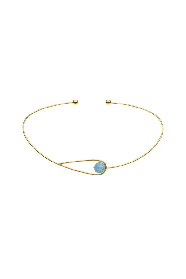 Chokers Celestial Blue Necklace, yellow gold with a unique touch from Guzema