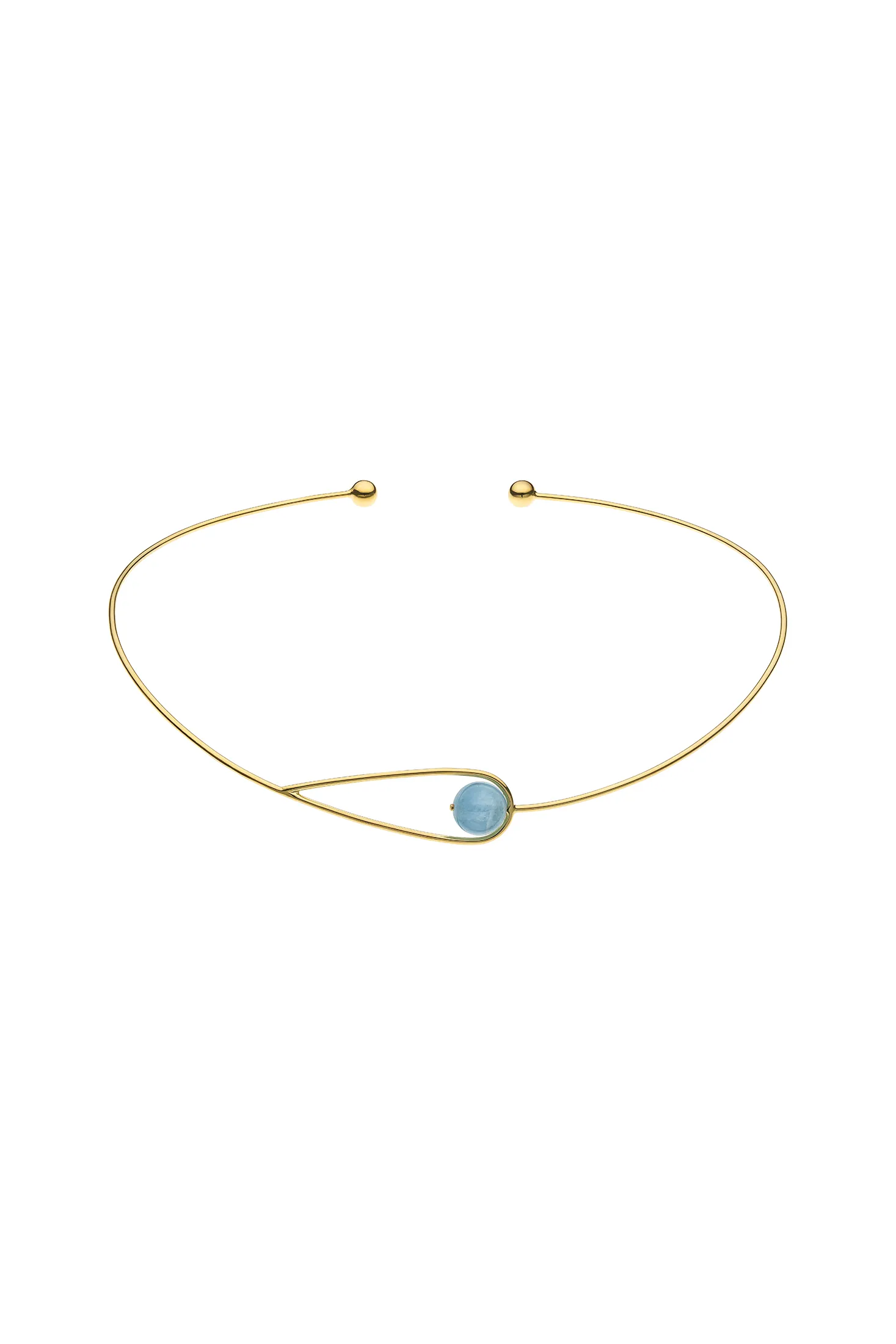 Chokers Celestial Blue Necklace, yellow gold with a unique touch from Guzema