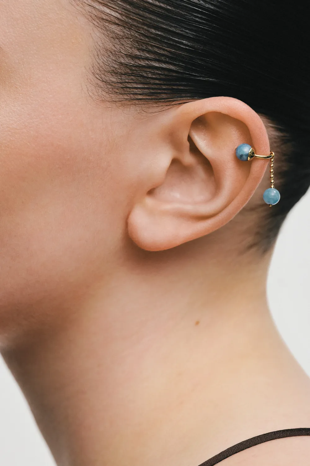 Cuffs Celestial Blue Ear Cuff, yellow gold with unique design and fast shipping