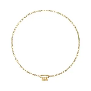 MOM Necklace, diamond, yellow gold