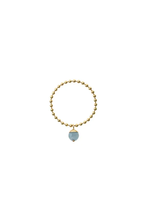 Rings Celestial Blue Pendant Ring, yellow gold with luxury craftsmanship from Guzema