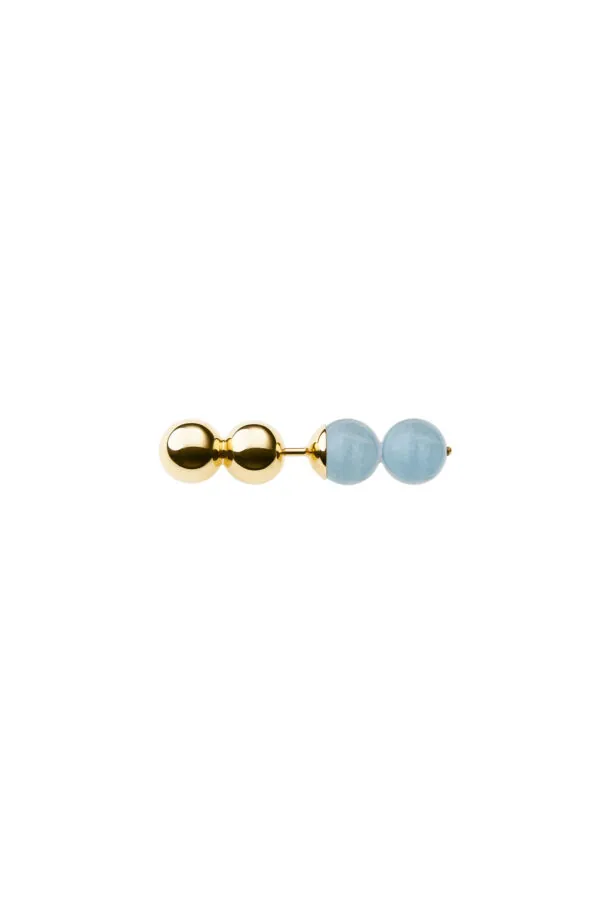 Brooches Celestial Blue Convertible Earring-Brooch, yellow gold with unique touch available online