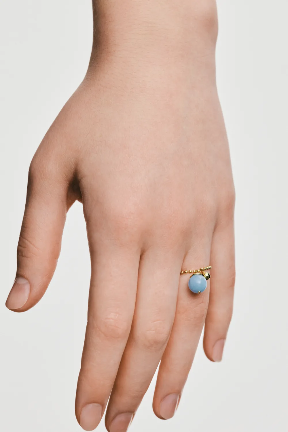 Rings Celestial Blue Charm Ring, yellow gold with modern design available now