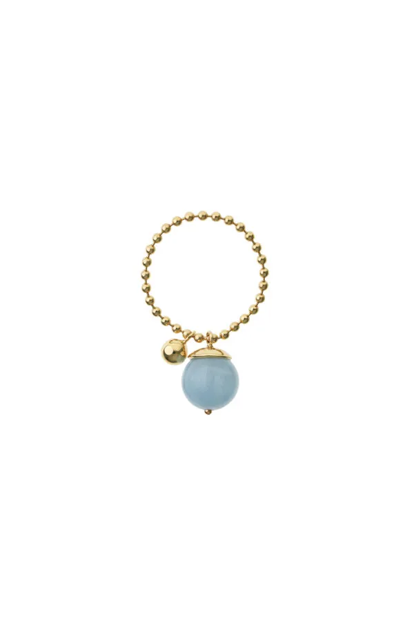 Rings Celestial Blue Charm Ring, yellow gold with modern design available now