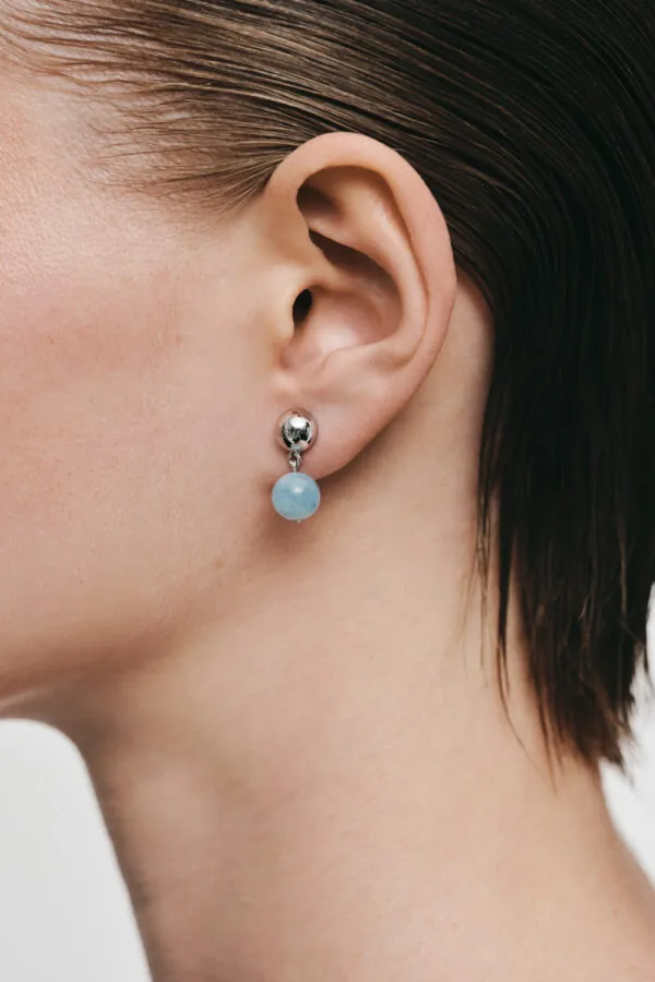 Earrings Celestial Blue Earrings, white gold with timeless design by Guzema