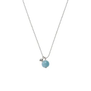 Celestial Blue Charm Necklace, white gold