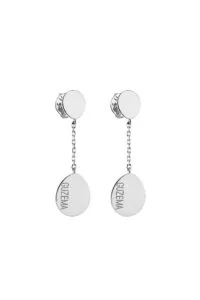 Earrings Flat Drop Earrings, white gold with timeless design by Guzema