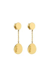 Earrings Flat Drop Earrings, yellow gold for stylish and elegant looks