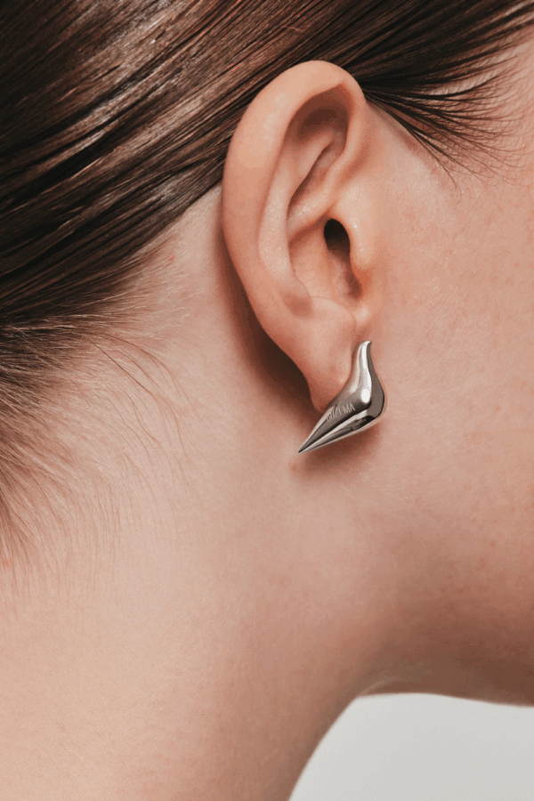 Earrings Bird Girl Stud Earrings, white gold for stylish and elegant looks