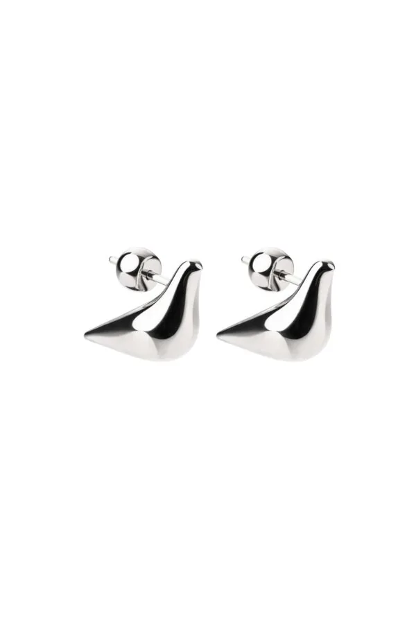 Earrings Bird Girl Stud Earrings, white gold with timeless design by Guzema