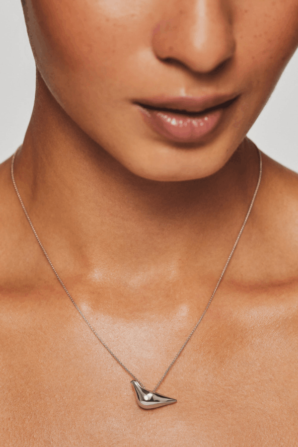 Custom Necklaces Bird Girl Pendant, white gold for a luxurious style