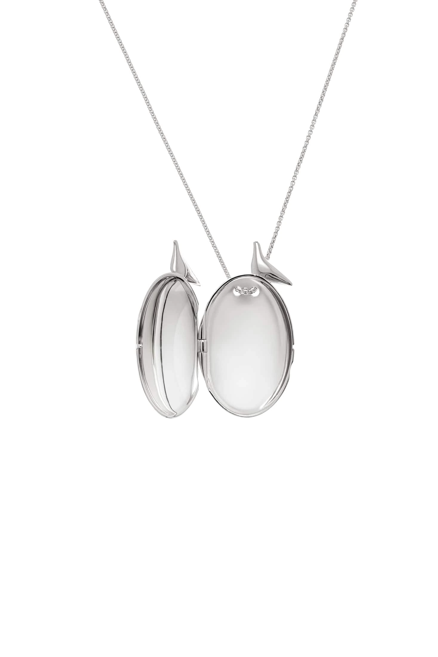 Custom Necklaces Magic Egg Locket Pendant, white gold for a luxurious style