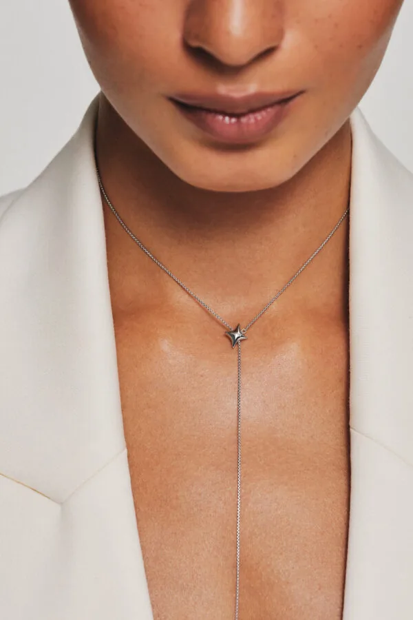 Necklaces Star Transformer Necklace, white gold with fast delivery from Guzema