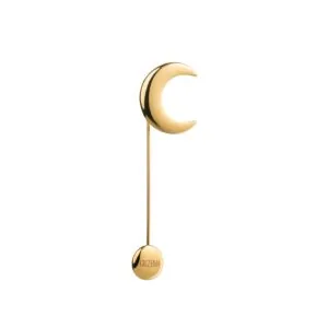 Moon Brooch, yellow gold