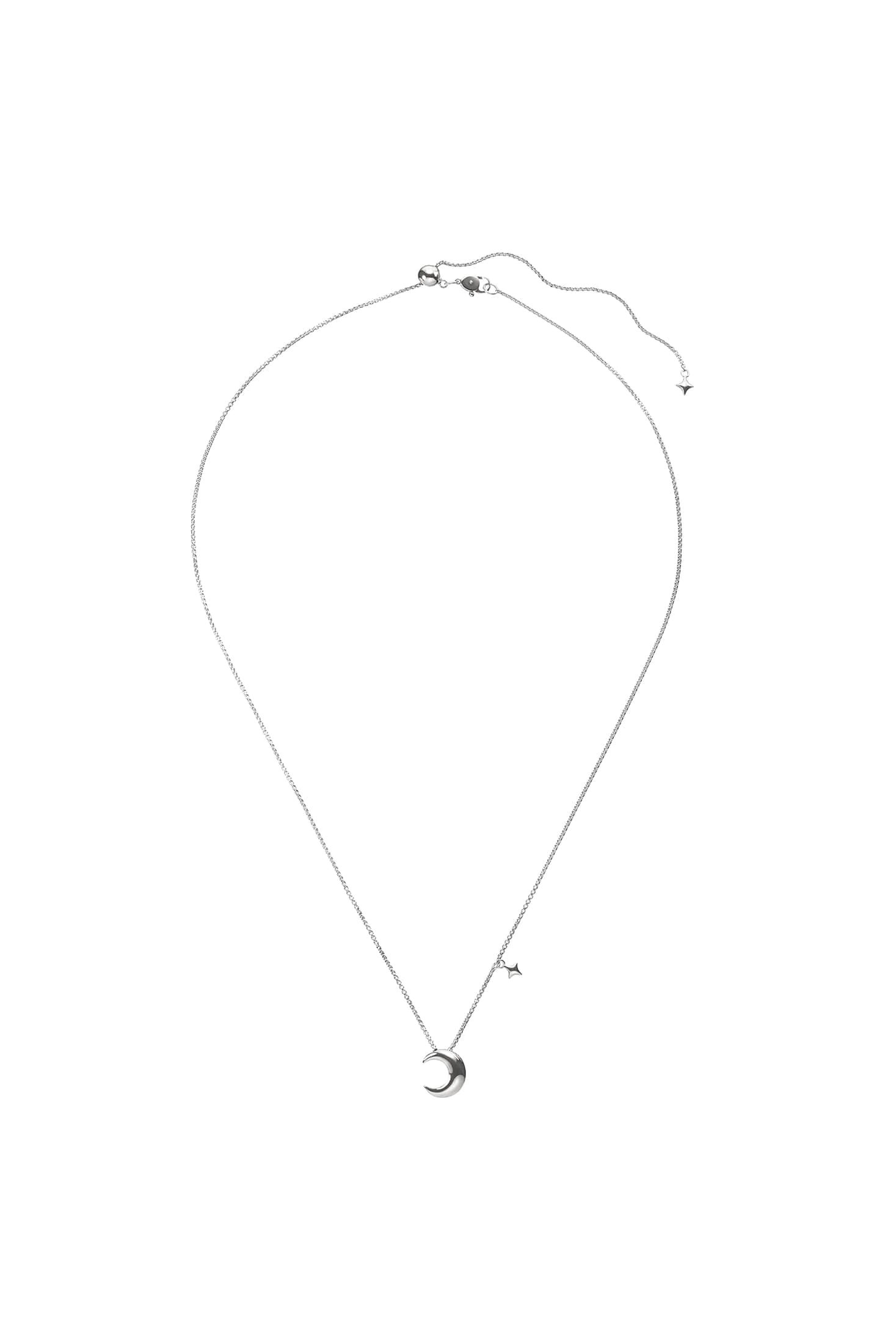 Exclusive Necklaces Moon Pendant, white gold from Guzema