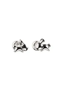 Earrings Rabbit Stud Earrings, white gold with timeless design by Guzema