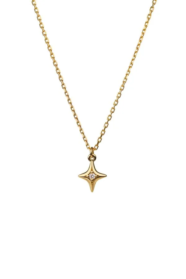 Necklaces Mini Star Pendant, diamonds, yellow gold with fast delivery from Guzema