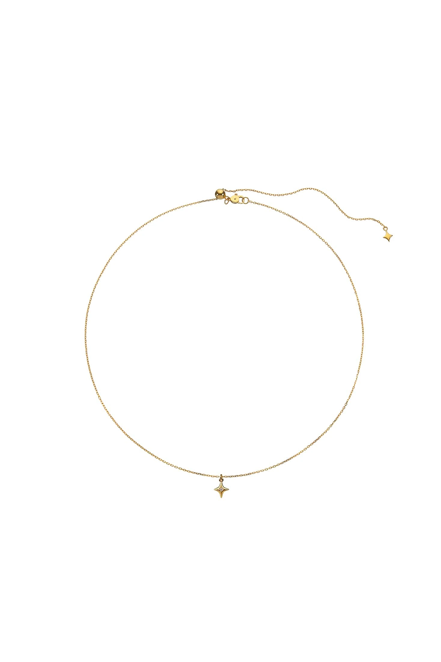 Exclusive Necklaces Mini Star Pendant, diamonds, yellow gold from Guzema