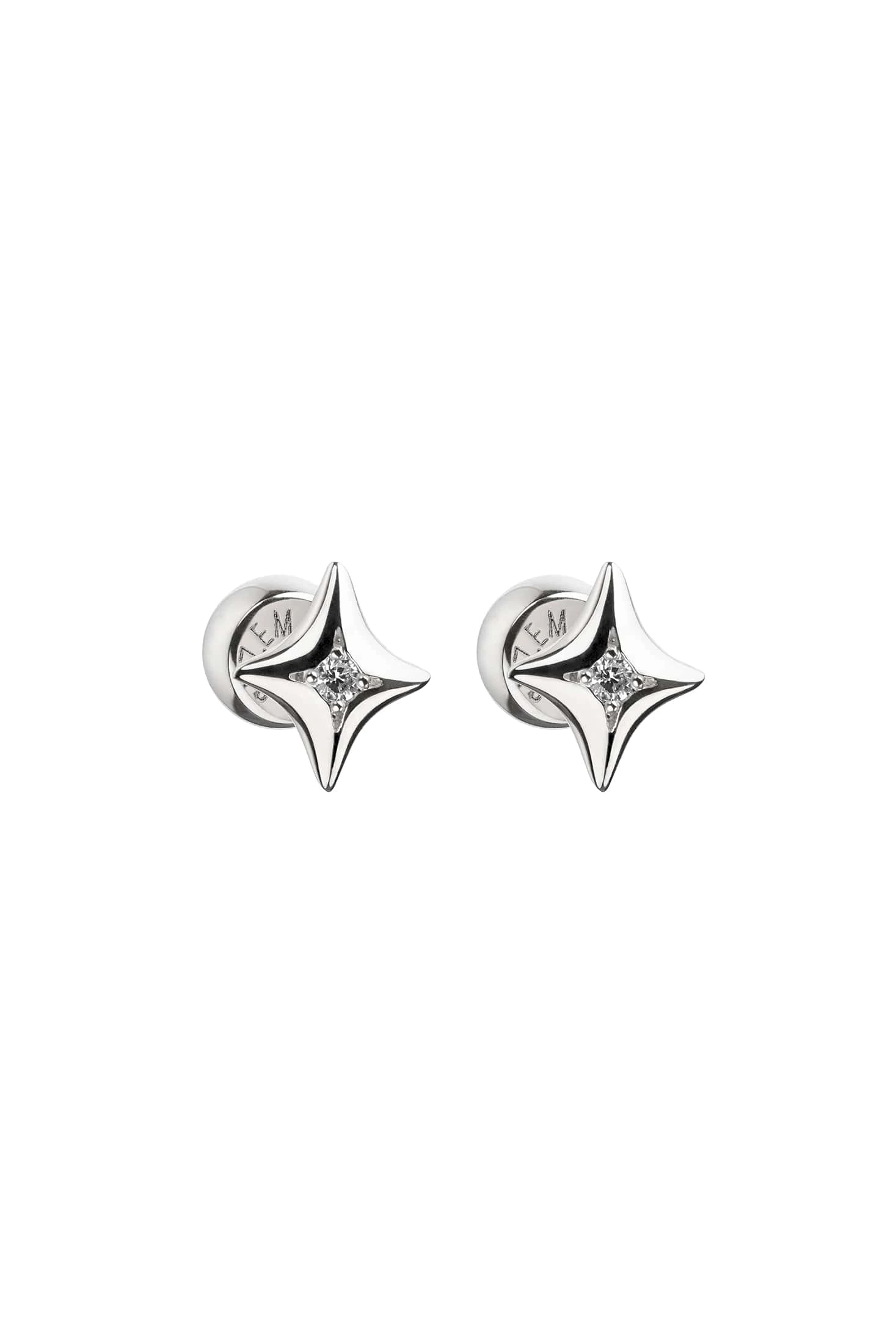 Earrings Mini Star Stud Earrings, white gold for stylish and elegant looks