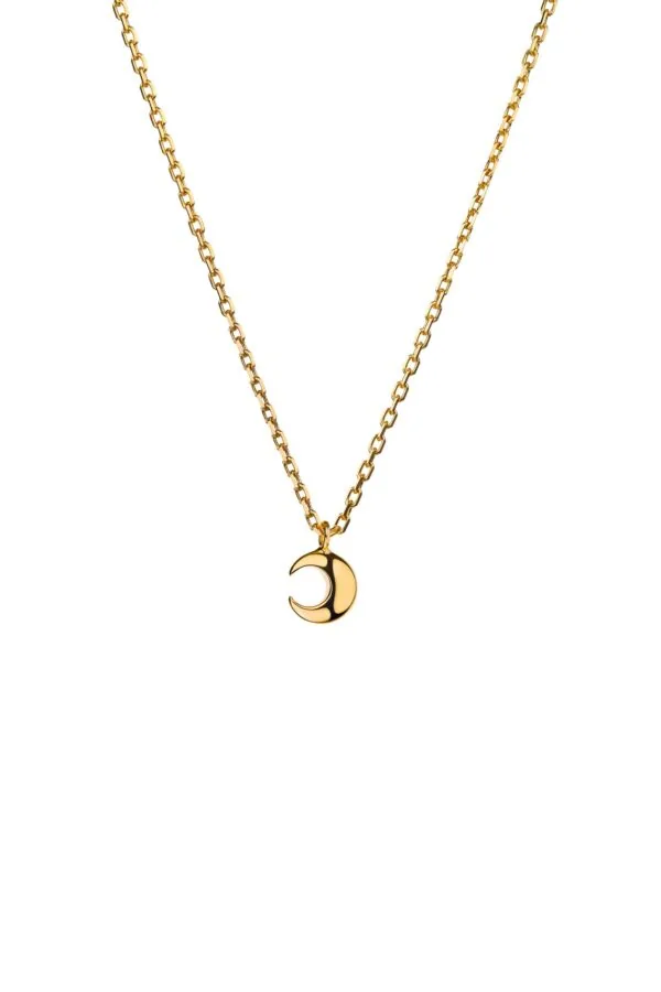 Necklaces Mini Moon Pendant, yellow gold with fast delivery from Guzema